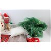 Image 4 : (2) Christmas Gift Bags, Fake Snow, Snowman Singing Decoration