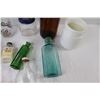 Image 3 : Assorted Glass Bottles, Porcelain Jar