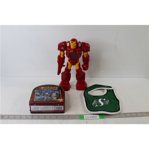 Pirates Of The Caribbean 150pc Puzzle, Iron Man Toy, Roughriders Bib