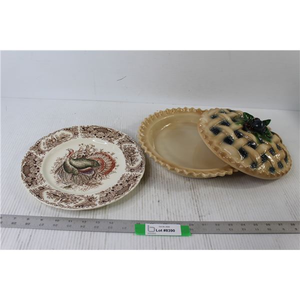 Turkey Decorative Plate, Pie Dish