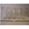 Image 1 : (5) Vintage Glass Milk Bottles