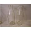 Image 3 : (5) Vintage Glass Milk Bottles