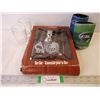Image 1 : Vintage Taverne Bar Set in Original Box,(2) Beer Koozies and (2) Juice Glasses