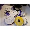 Image 2 : Several Rolls of Purple and Silver Mesh Fabric,(8) Rolls of Ribbon and Kitchen Art Memo Board