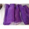 Image 4 : Several Rolls of Purple and Silver Mesh Fabric,(8) Rolls of Ribbon and Kitchen Art Memo Board