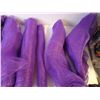 Image 5 : Several Rolls of Purple and Silver Mesh Fabric,(8) Rolls of Ribbon and Kitchen Art Memo Board