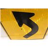 Image 2 : *Metal Road Sign - "Curve Ahead" - 32.5 x 32.5