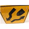 Image 2 : *Metal Road Sign - "Warning Meridian" - 29.5 x 29.5
