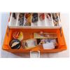 Image 5 : Plastic Tackle Box with Assorted Fishing Supplies