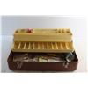 Image 2 : Metal Old Pal Tackle Box with Assorted Fishing Supplies