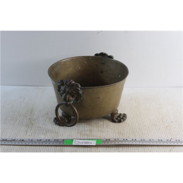 Vintage Brass Planter 10''