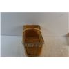 Image 10 : Wooden Basket and Indiginous Design Wooden Cheese Storage Box 18'' x 8''