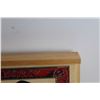 Image 5 : Wooden Basket and Indiginous Design Wooden Cheese Storage Box 18'' x 8''