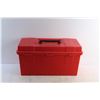 Image 16 : Plano Large Plastic Tool Box and Assorted Building Blocks
