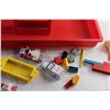 Image 3 : Plano Large Plastic Tool Box and Assorted Building Blocks