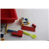 Image 4 : Plano Large Plastic Tool Box and Assorted Building Blocks