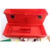 Image 6 : Plano Large Plastic Tool Box and Assorted Building Blocks