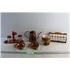 Image 1 : Copper Ash Trays, Watering Can, Salt & Pepper Shakers and Ceramic Banff Mug, I'm Spice Rack