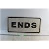 Image 1 : Road Sign - Ends 24'' x 12''