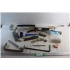 Image 1 : Telescopic Magnet, Garden Rakes, Screwdriver, Wrenches, Nails, Screws and Assorted Items