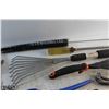 Image 3 : Telescopic Magnet, Garden Rakes, Screwdriver, Wrenches, Nails, Screws and Assorted Items