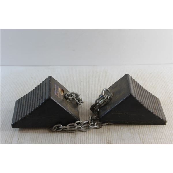 (2) Power Fist Rubber Wheel Chocks