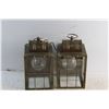 Image 2 : (2) Brass Outdoor Hanging Lights - As Is
