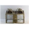 Image 6 : (2) Brass Outdoor Hanging Lights - As Is