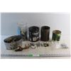 Image 1 : Spark Plugs, Tins, Propane Gauge and Assorted Hardware - Nails, Screws & Misc.