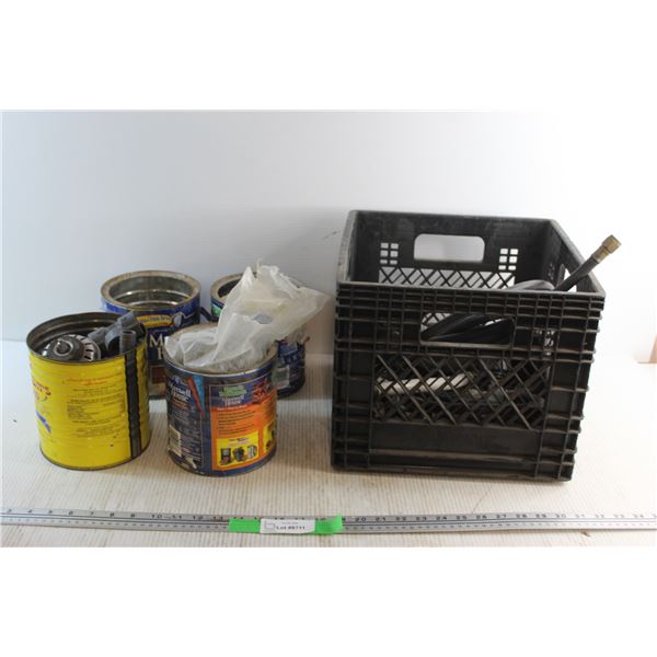 * Assorted Plumbing Hardware, Sanding Blocks, Door Knobs, Trailer Hitch and Propane Hose