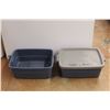 Image 9 : (2) Medium Rubbermaid Totes, Cash Drawer and Plant Watering Can