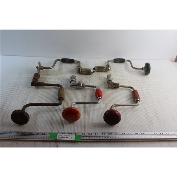 (5) Vintage Hand Drills