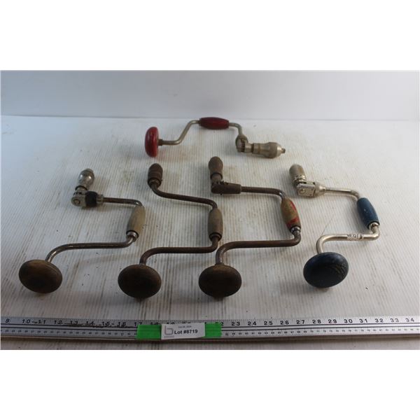 (5) Vintage Hand Drills