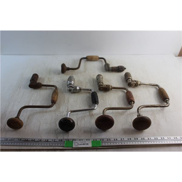 (5) Vintage Hand Drills