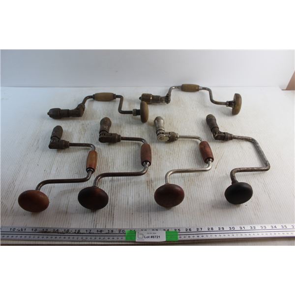 (6) Vintage Hand Drills