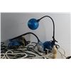 Image 2 : Parrot Statue, (2) Desk Lamps - Tested, Extension Cord and Hangers