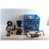 Image 1 : Assorted Plumbing Supplies and Plastic Crate