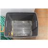 Image 4 : * Large Plastic Tote and (2) Garden Hoses - Length Unknown