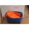 Image 1 : * (6) Nylon Tarps and Large Plastic Tote - As Is
