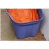 Image 2 : * (6) Nylon Tarps and Large Plastic Tote - As Is