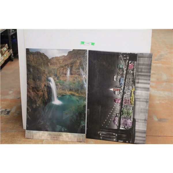 *(2) Prints - Manhattan Bridge View and Havasu Falls, AZ 35'' x 23''