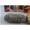 Image 5 : (13) Automotive Sprays and Liquids - WD40, Cleaner Wax & Glass Cleaner and (2) Mops