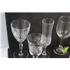 Image 5 : (7) Crystal & Glass Goblets and Glass Candle Holder
