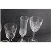 Image 6 : (7) Crystal & Glass Goblets and Glass Candle Holder