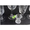 Image 7 : (7) Crystal & Glass Goblets and Glass Candle Holder