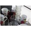 Image 14 : (2) Serving Trays, ( (16) Mugs, (4) Glasses and (2) Cookie Jars