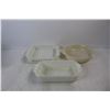 Image 2 : (2) Vintage Fire King Casserole Dishes, (1) Vintage Oven Proof Casserole Dish