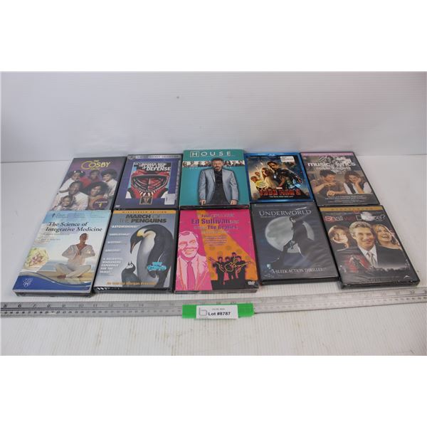 (10) Various DVDs, The Crosby Show, March Of The Penguins, Iron Man 3, Misc.