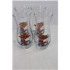 Image 5 : (4) Made In France Wine Glasses, (4) Hurricane Red Lobster Glasses, Jack Daniels Bottle Tin