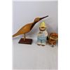 Image 5 : Carved Wooden Sandpiper Bird ,Vintage Halls Superior Quality Kitchenware Salt And Pepper Shakers, Mi